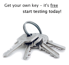 Get your own key - it's free. Start testing today!
