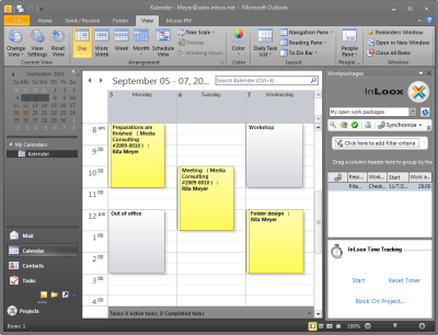 <b>Work packages</b> – Enhance Outlook with project management features.