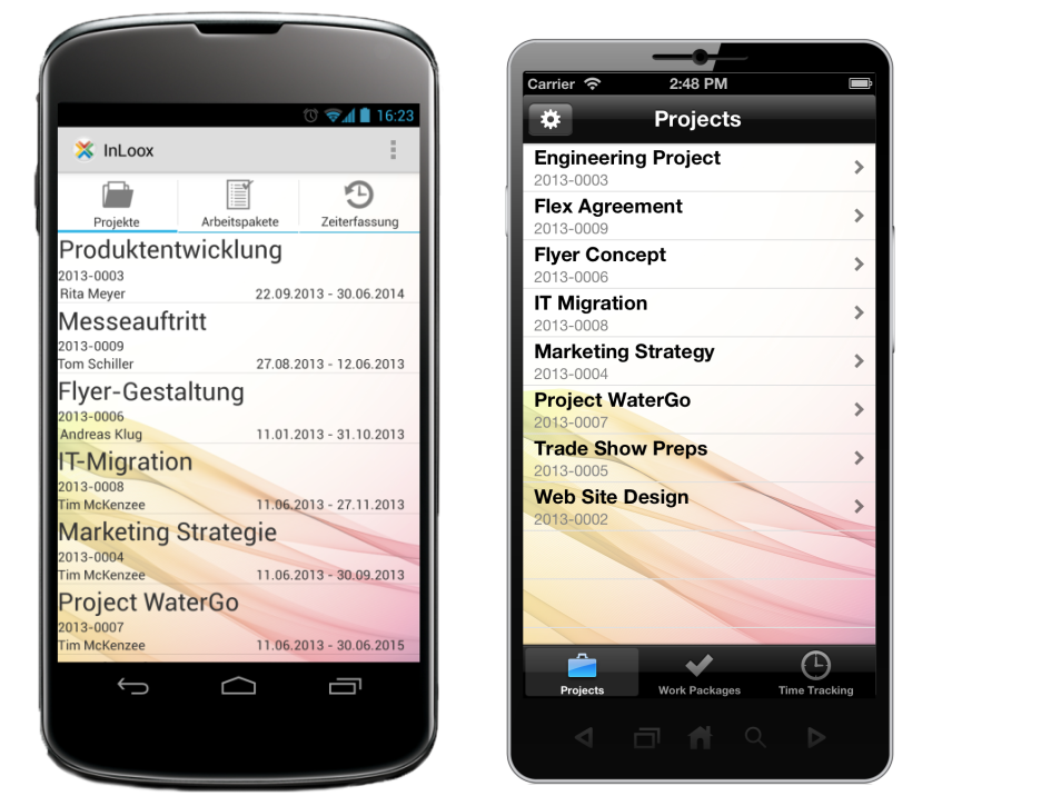 <b>InLoox Mobile Apps</b> - InLoox for iPhone and Android