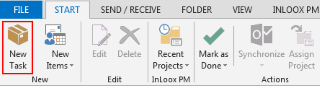 Ribbon New Task