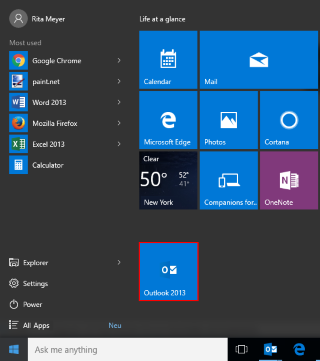 Windows 10 Start Menu