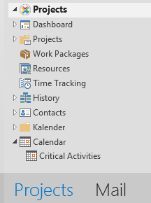 Access saved calendar views