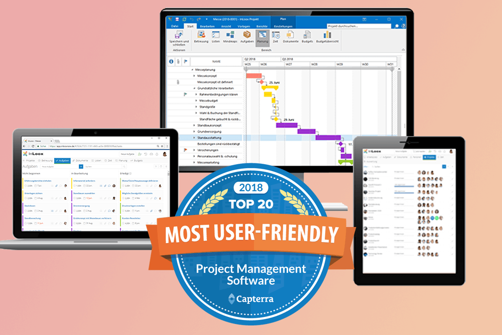 InLoox is one of the 20 Most User-Friendly PM-Software 2018