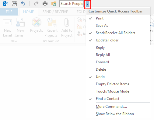 Work with the Customizable Quick Access Toolbar for Effective Email Management
