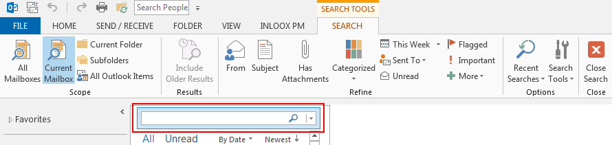 Easily Find E-mails with the Full Text Search Tool
