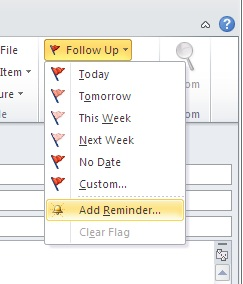 Follow-up flag in Outlook