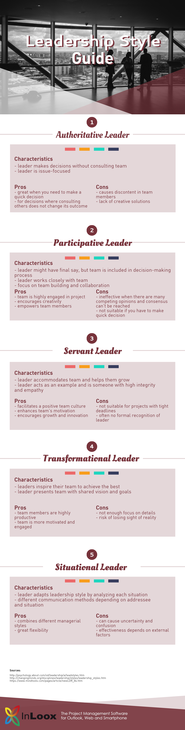 Infographic Leadership Style Guide: How to Lead More Effectively
