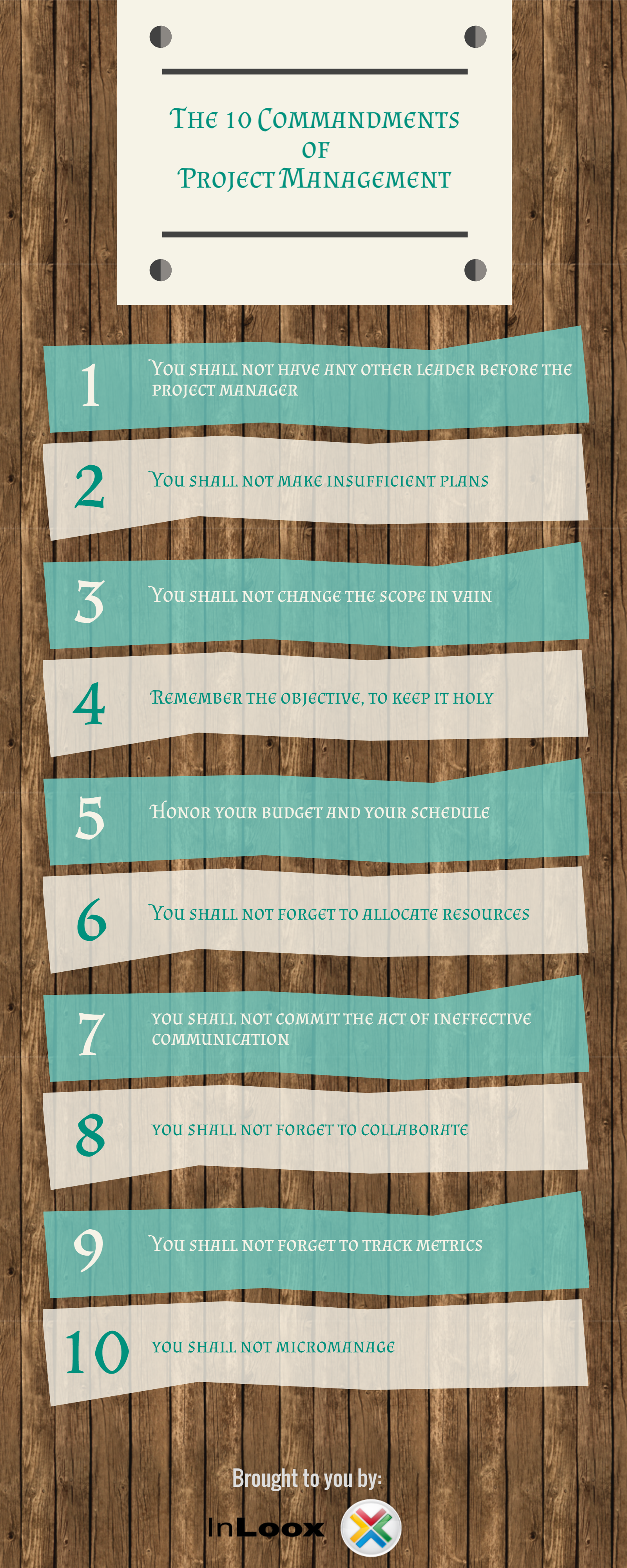 INFOGRAPHIC The 10 Commandments of Project Management