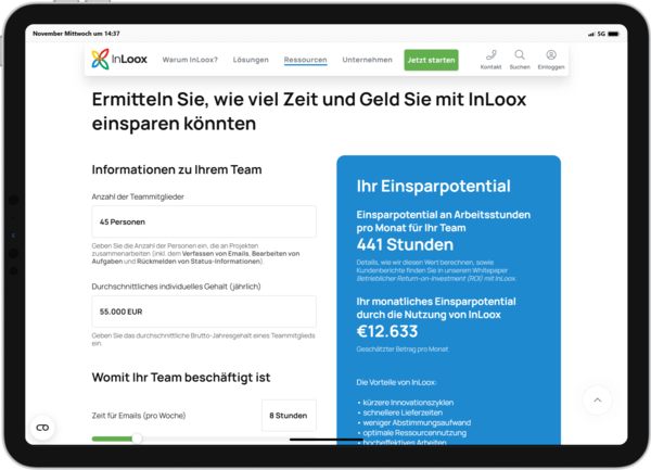 ROI-Rechner oder Amortisierungsrechner