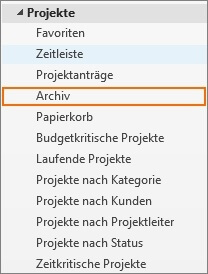 InLoox Best Practice 3_Archiv Baumstruktur