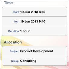 InLoox Mobile Apps - Time tracking
