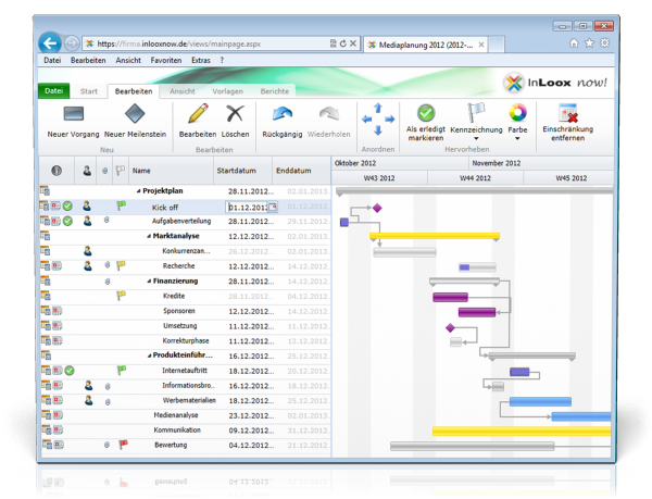 InLoox now! Planning view