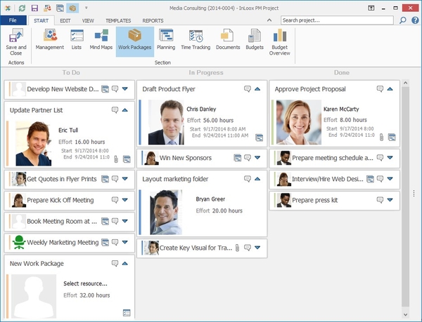 Kanban project management with InLoox PM 8