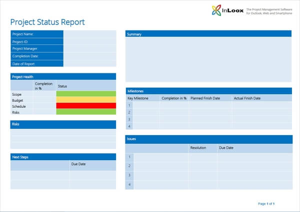 Project Status Report Template