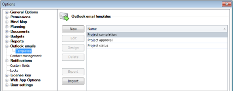 Text templates in InLoox PM