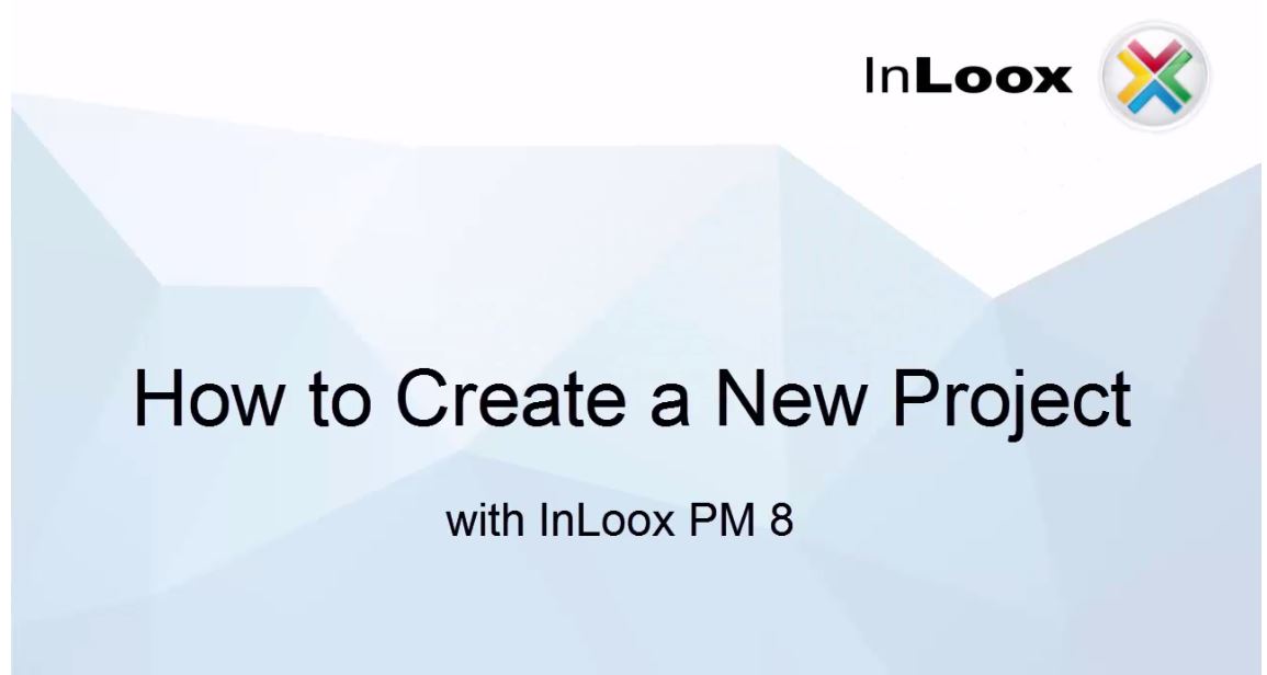 How to create a new project with Inloox PM 8