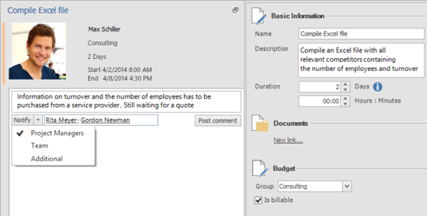 Manage team tasks with Kanban cards - An InLoox PM 8 feature