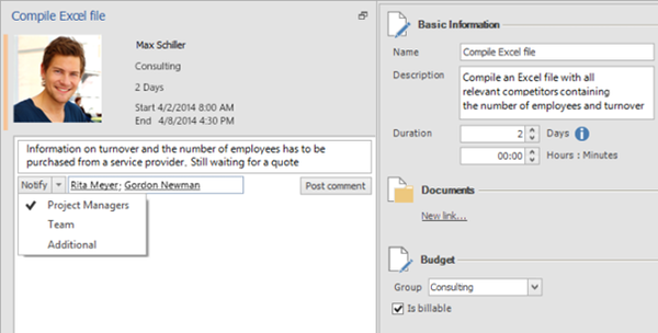 Manage team tasks with Kanban cards - An InLoox PM 8 feature