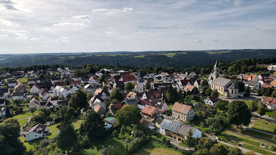 Arial of municipality Spraitbach, Germany - Foto Credit: Michael Müller