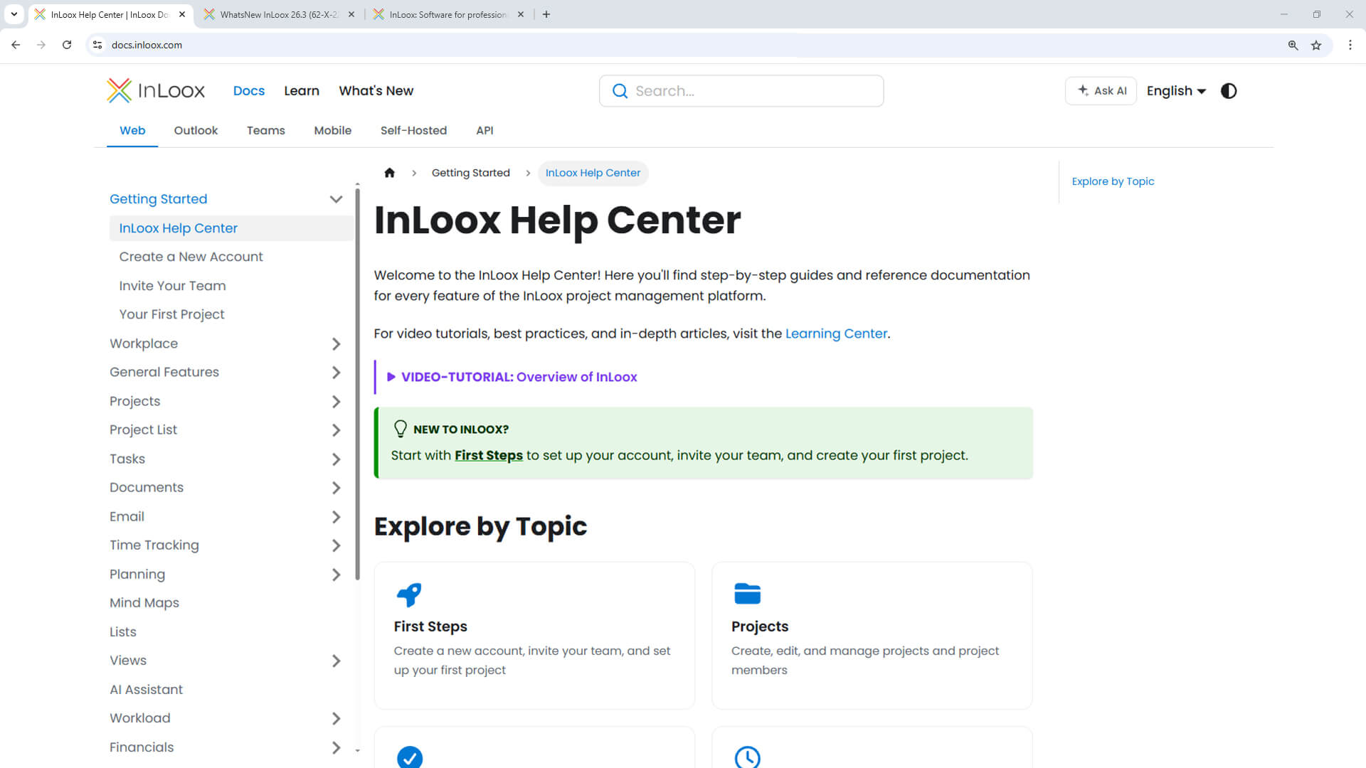 New searchable InLoox Help-Center with AI assistant. © InLoox, Inc.