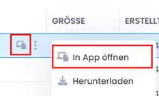 Dokumente in App öffnen