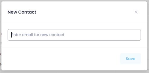 Field for adding the E-Mail of the new contact
