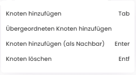 Knoten hinzufügen - Weitere Auswählmöglichkeiten