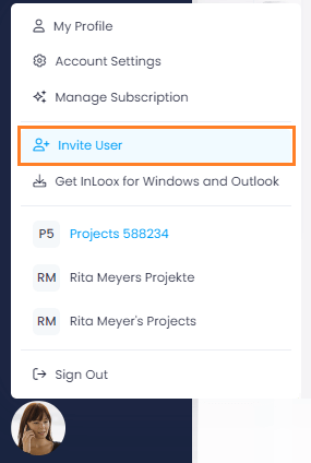 Invite User to InLoox