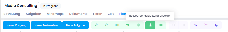 Ressourcen-Übersicht in Planung einblenden
