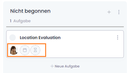 Edit task via quick selection