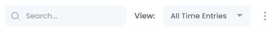 The search function in the time tracking view