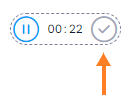 Stoppuhr stoppen und Zeit verbuchen
