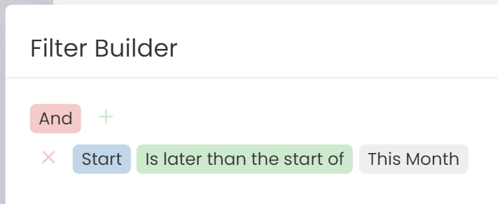 Example of a dynamic date filter in list views