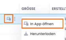 Dokumente in lokaler App öffnen