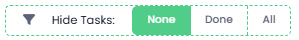 Option to hide tasks in the Gantt planning