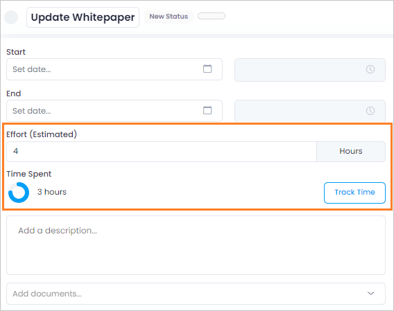 Planned vs. tracked time for tasks