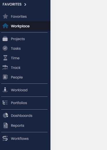 Customizable Main Menu in InLoox