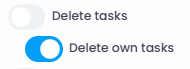 Permissions in InLoox: Delete (own) tasks