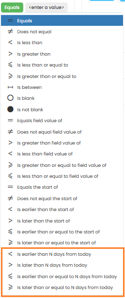 Advanced date comparisons in conditional formats
