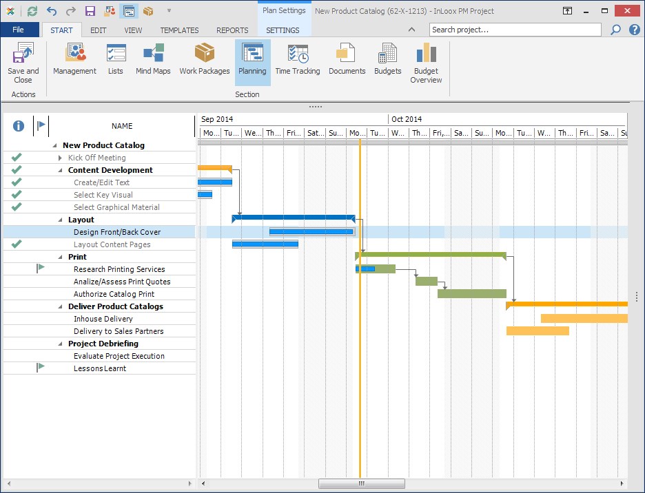 Time Planning - Schedule activities, resources and milestones with Gantt charts