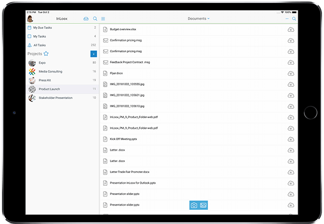 InLoox Mobile App: Documents