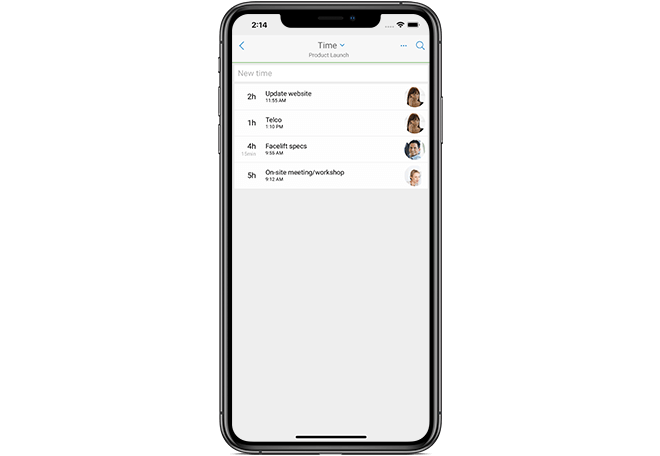 InLoox Mobile App: Time Tracking