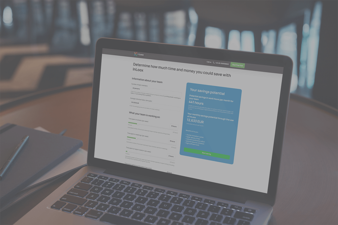 Whitepaper: ROI calculator and savings potential with InLoox